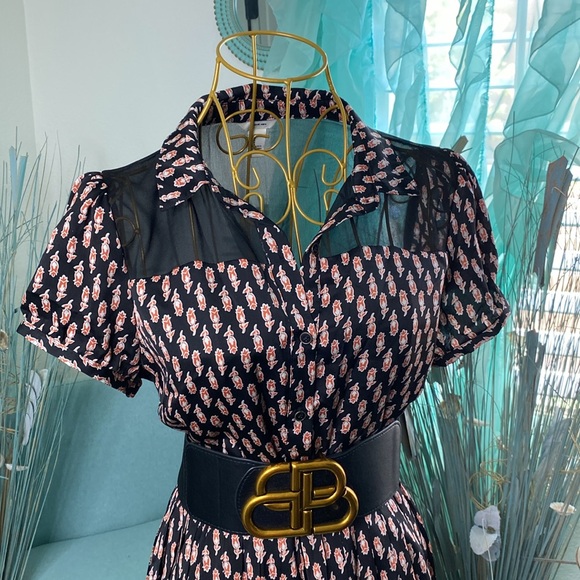 Floral Sheer Dress - Picture 2 of 6